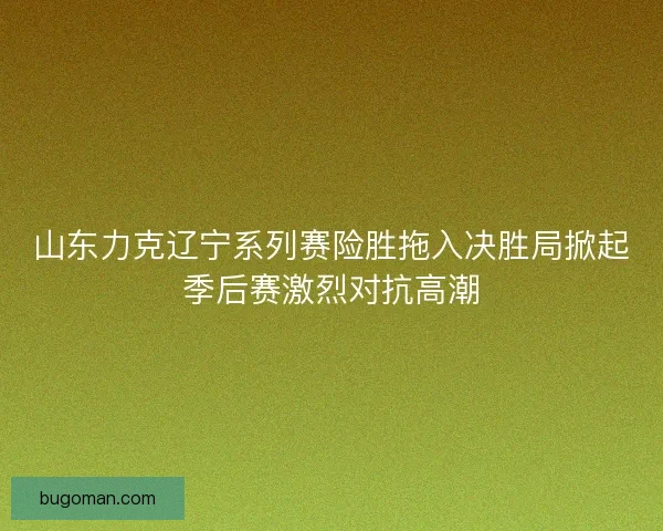 山东力克辽宁系列赛险胜拖入决胜局掀起季后赛激烈对抗高潮